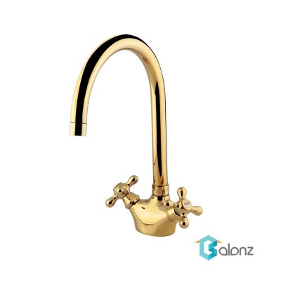 شیر روشویی زدرا Shouder مدل Baroque طلا براق