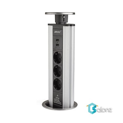 پریز توکار استیل Melloni مدل L1008