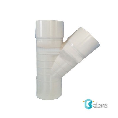 سه راه خم 45 درجه ساده چسبی گلپایگان دو سرکوپله