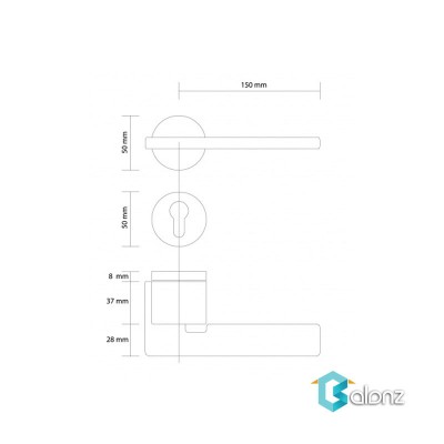 دستگیره روزت HTN Prime مدل PL1800
