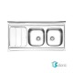 سینک ایلیا استیل مدل 3024