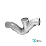 سیفون با دریچه بازدید پوش فیت معمولی پلی ران