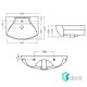 روشویی روکابینی گلسار مدل پارمیس