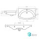 روشویی روکابینی گلسار مدل ویکتوریا 87