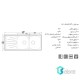 سینک ظرفشویی توکار استیل البرز 214