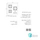 گاز استیل البرز شیشه ای مدل G3551